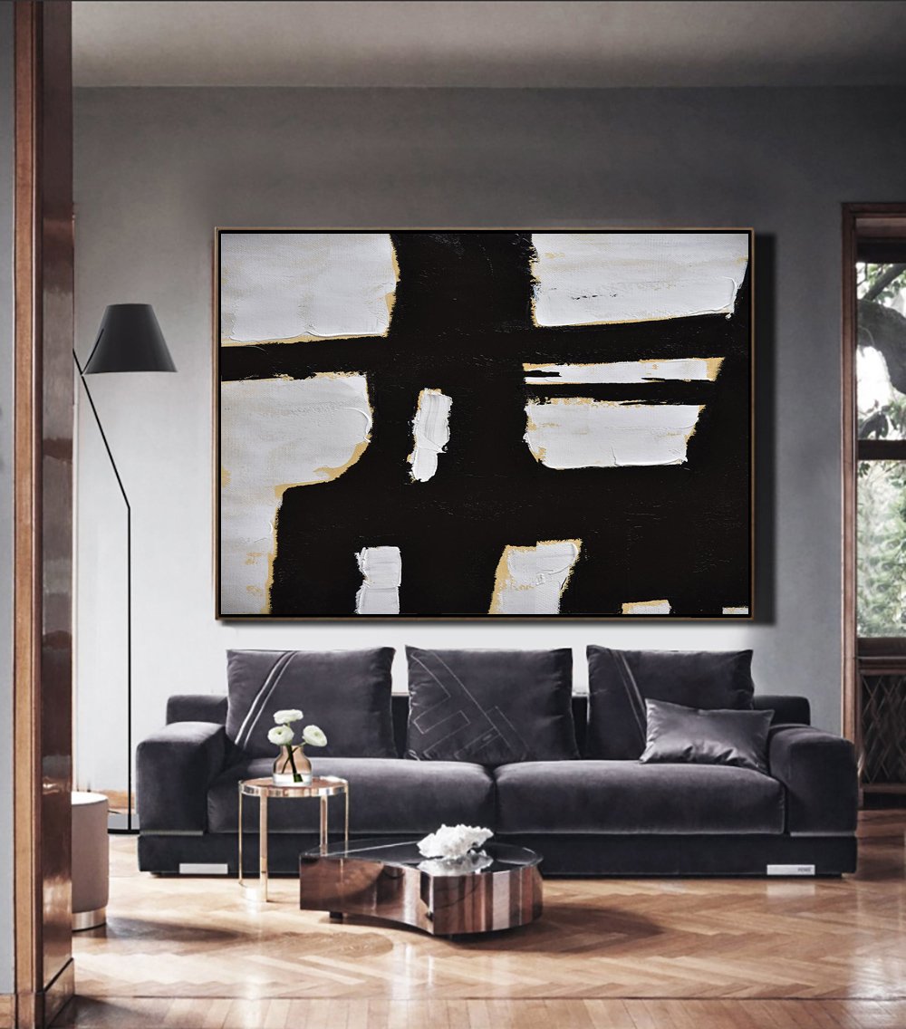 Horizontal Palette Knife Minimalist Art #C17Z - Click Image to Close